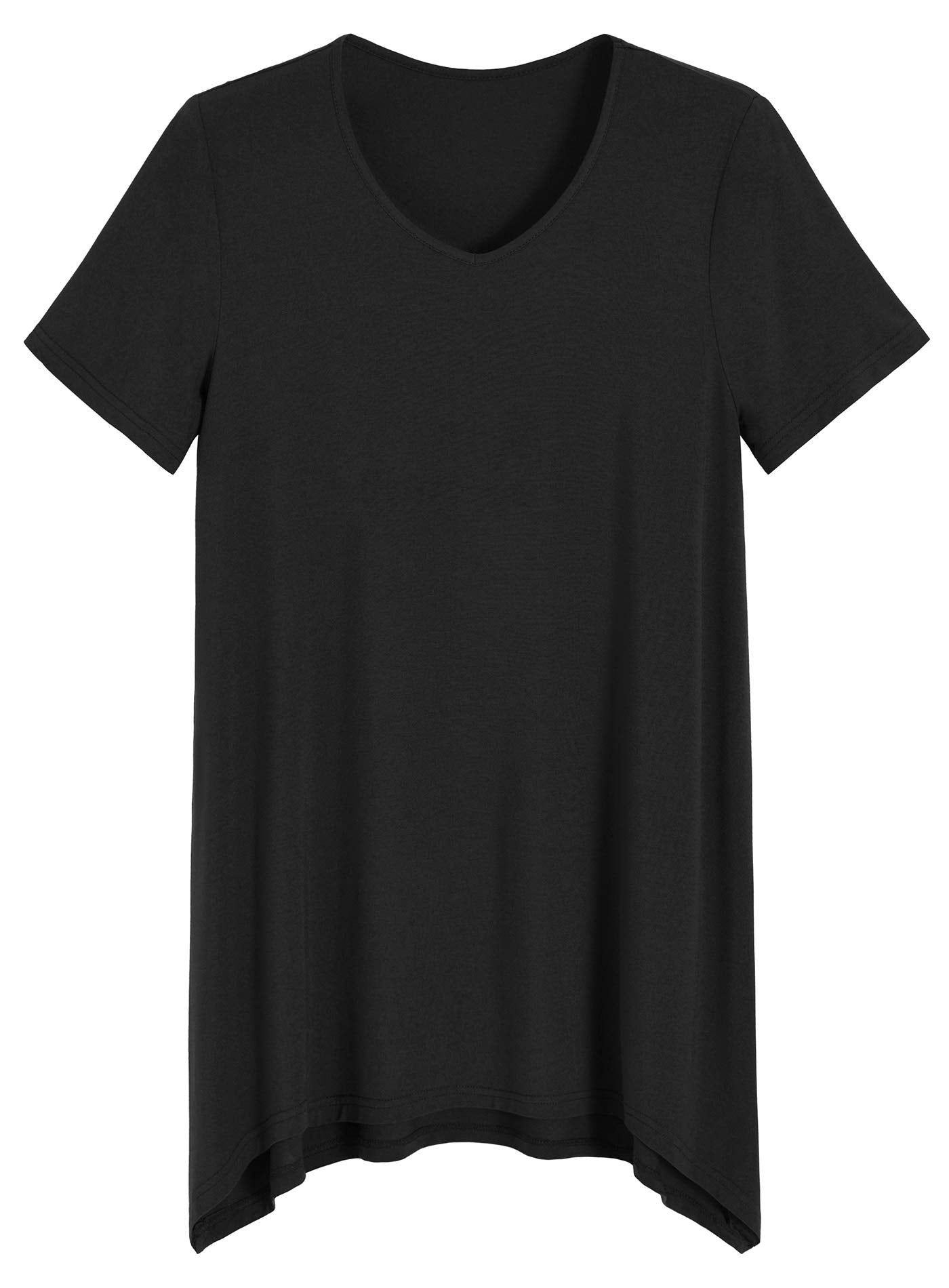 Women's Bamboo Viscose Loungewear Short Sleeves Tunic T-Shirt - Latuza