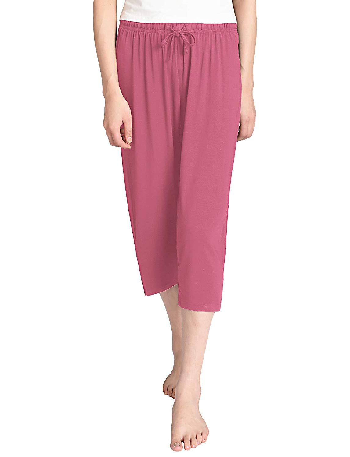 Women's Knit Bamboo Viscose Capris Sleepwear - Latuza