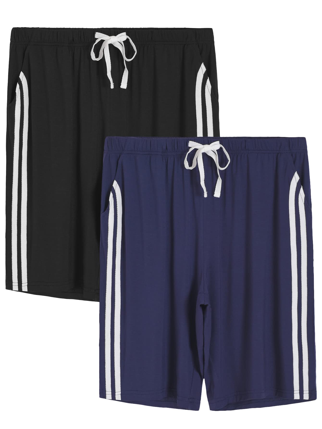 Women's Bamboo Viscose Lounge Bermuda Pajama Shorts with Pockets - Latuza