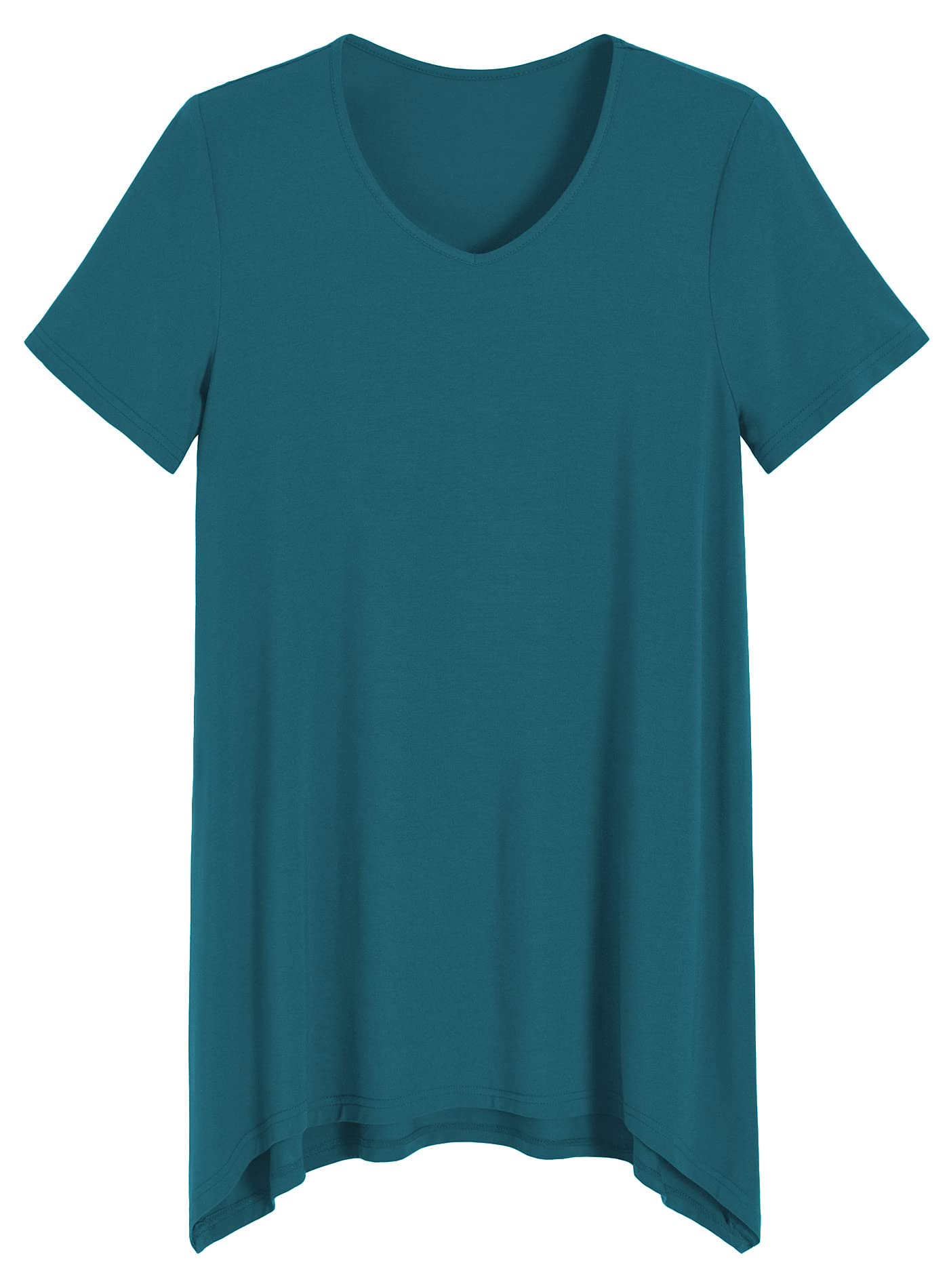 Women's Bamboo Viscose Loungewear Short Sleeves Tunic T-Shirt - Latuza