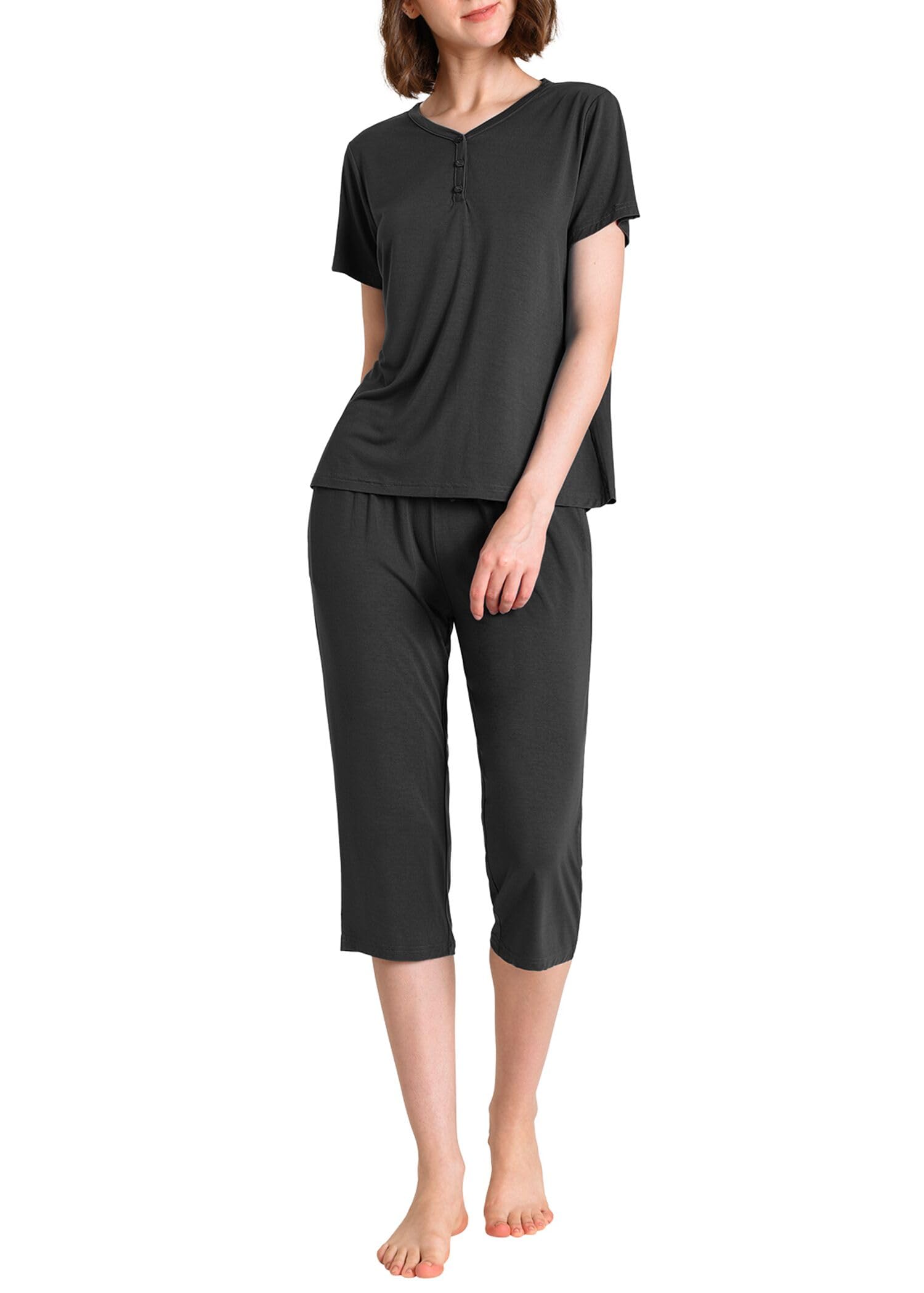 Women's Capri Pajamas Set Soft Comfy Viscose - Latuza