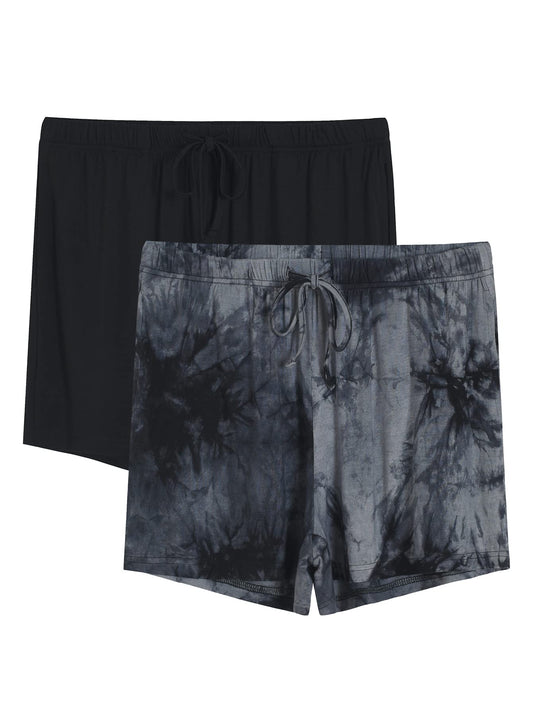 Women's Pajama Shorts Soft Comfy Boxer Sleep Shorts 2 Pack - Latuza