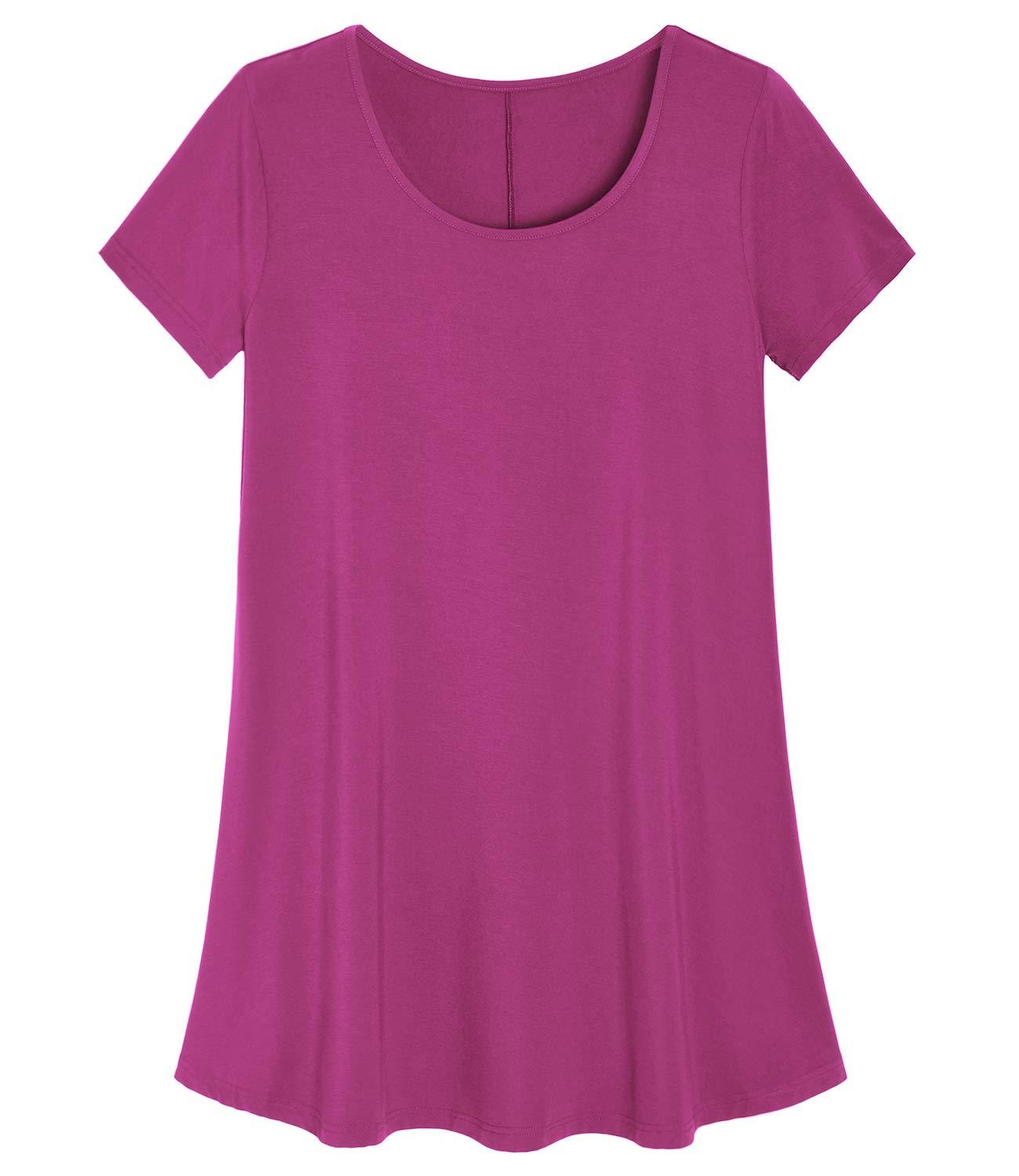 Women's Plus Size Tunic Shirt Swing Tunic Top - Latuza