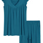 Women's Bermuda Pajama Shorts Set Soft Viscose Pj Set - Latuza