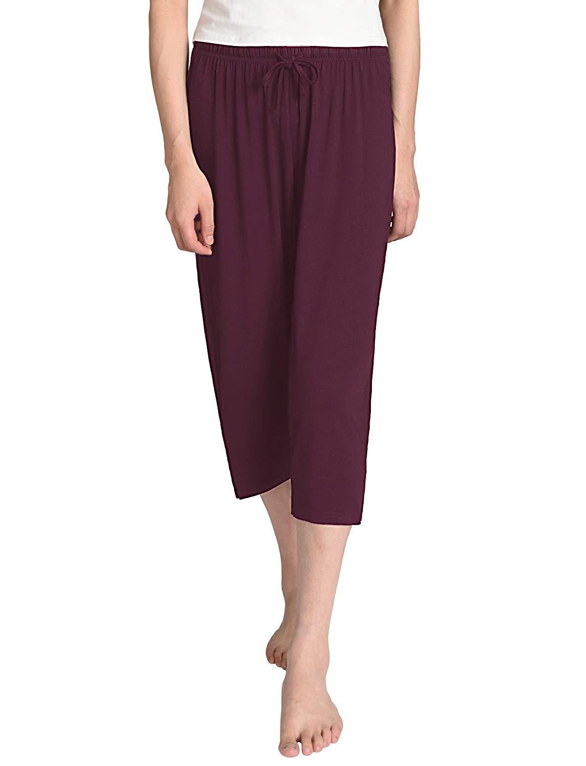 Women's Knit Bamboo Viscose Capris Sleepwear - Latuza