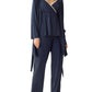 Women's Bamboo Viscose 3 Piece Nursing Pajama Set with Robe - Latuza