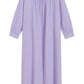 Women's Woven Cotton Long Sleeve Nightgown with Pockets - Latuza