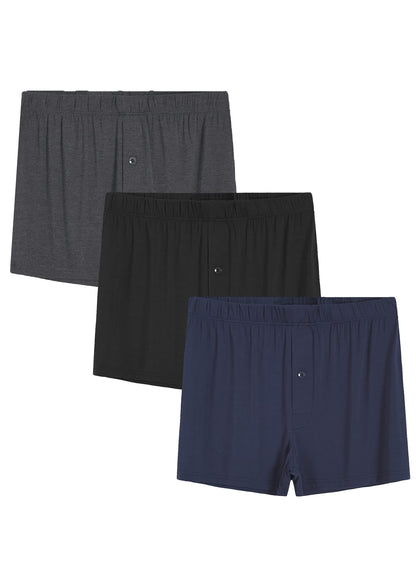 Men's Bamboo Viscose Underwear Boxer Shorts Trunk Briefs 3 Pack - Latuza