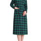 Women's Cotton Flannel Nightgown Long Sleeve Midi Nightgown - Latuza