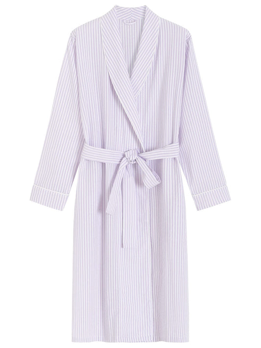 Women's Seersucker Robe Cotton Bathrobe with Pockets - Latuza