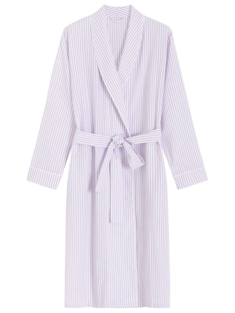 Women's Seersucker Robe Cotton Bathrobe with Pockets Latuza