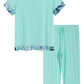 Women's Bamboo Viscose Capri Lounge Pajama Set - Latuza