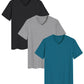 Men's Viscose Sleep Shirt Soft V-Neck Pajama Tops 3 Pack - Latuza