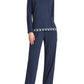 Women's Viscose Pajamas Set Long Sleeve Loungewear- Latuza