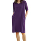 Women's Bamboo Viscose Nightgown V-Neck Sleep Shirt with Pockets - Latuza