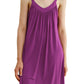 Women's Sleeveless V-Neck Sleep Dress Pleated Chemise Nightgown - Latuza