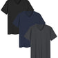 Men's Viscose Sleep Shirt Soft V-Neck Pajama Tops 3 Pack - Latuza