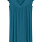 Women's Bamboo Viscose Pleated Nightgown with Cap Sleeves - Latuza