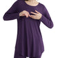 Women's Viscose Long Sleeves Tunic Lounge Pajama Top - Latuza