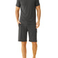 Men's Bamboo Viscose Henley Shirt Lounge Shorts Pajama Set - Latuza