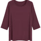 Women's Viscose Pajama Tops Crewneck 3/4 Sleeves Sleep Tee - Latuza