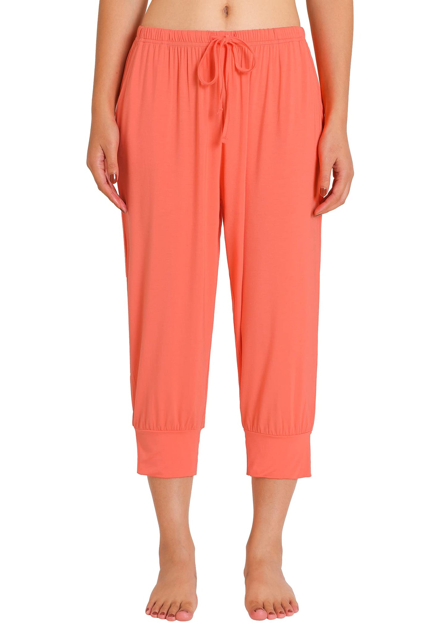 Women's Bamboo Viscose Jogger Capri Pajama Lounge Pants - Latuza