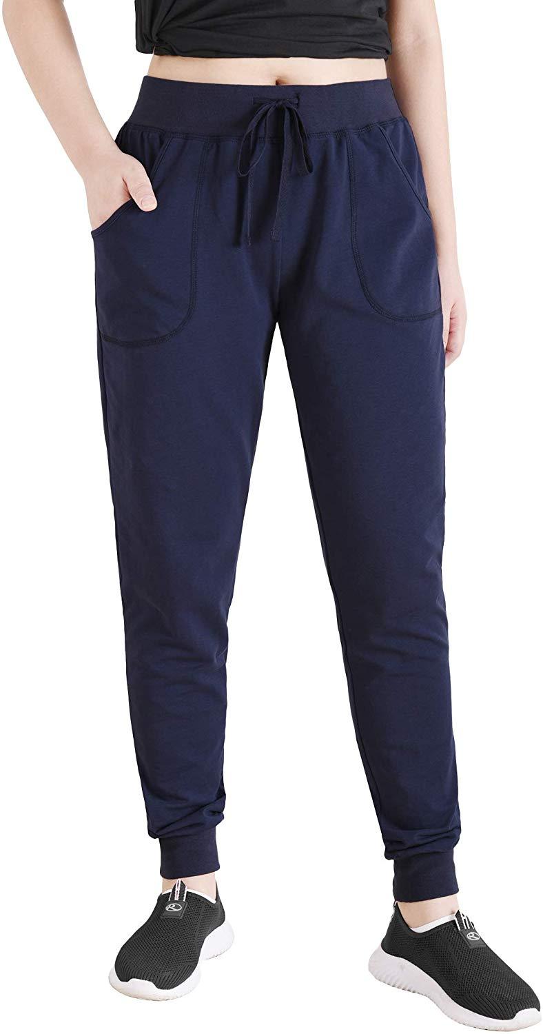 Women's Cotton Joggers Jersey Sweatpants with Pockets - Latuza