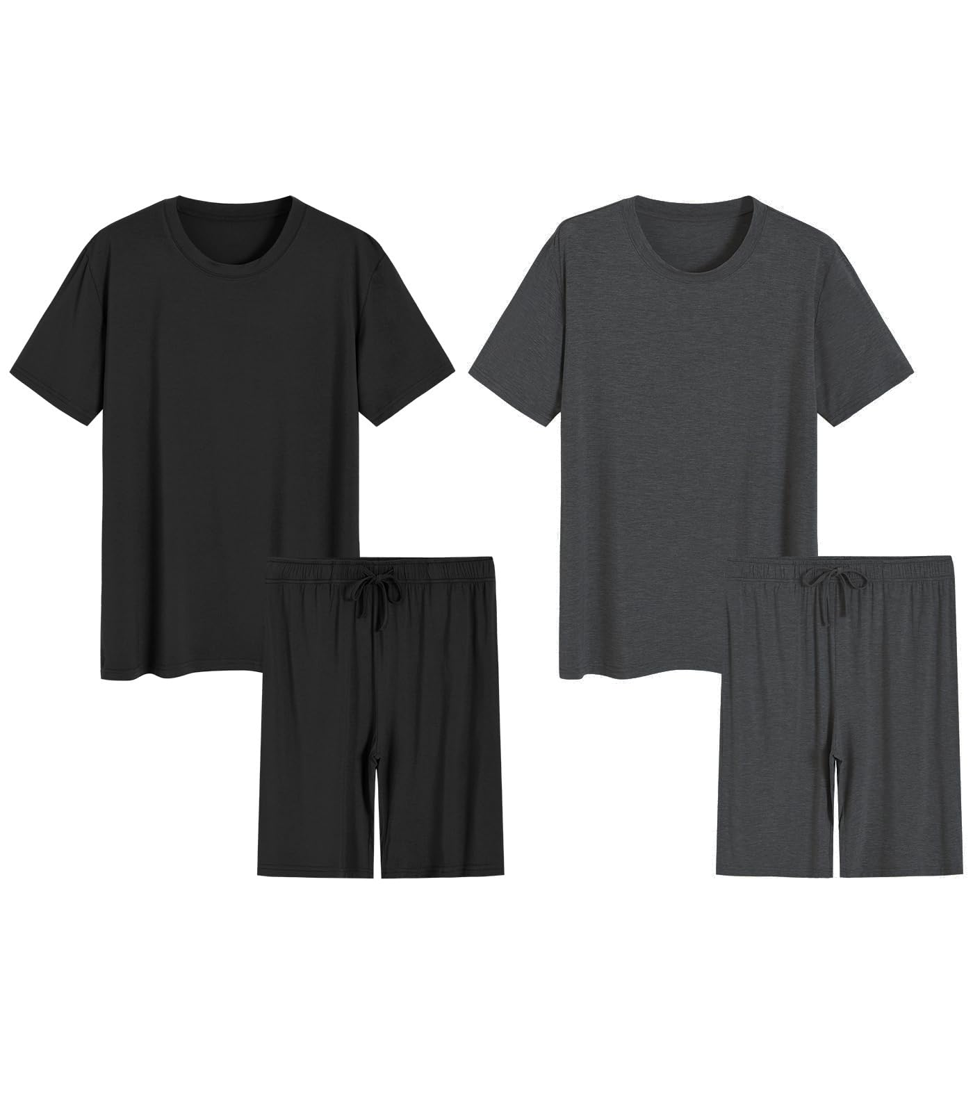 Men's Viscose Pajamas Shorts Set Soft Comfy - Latuza