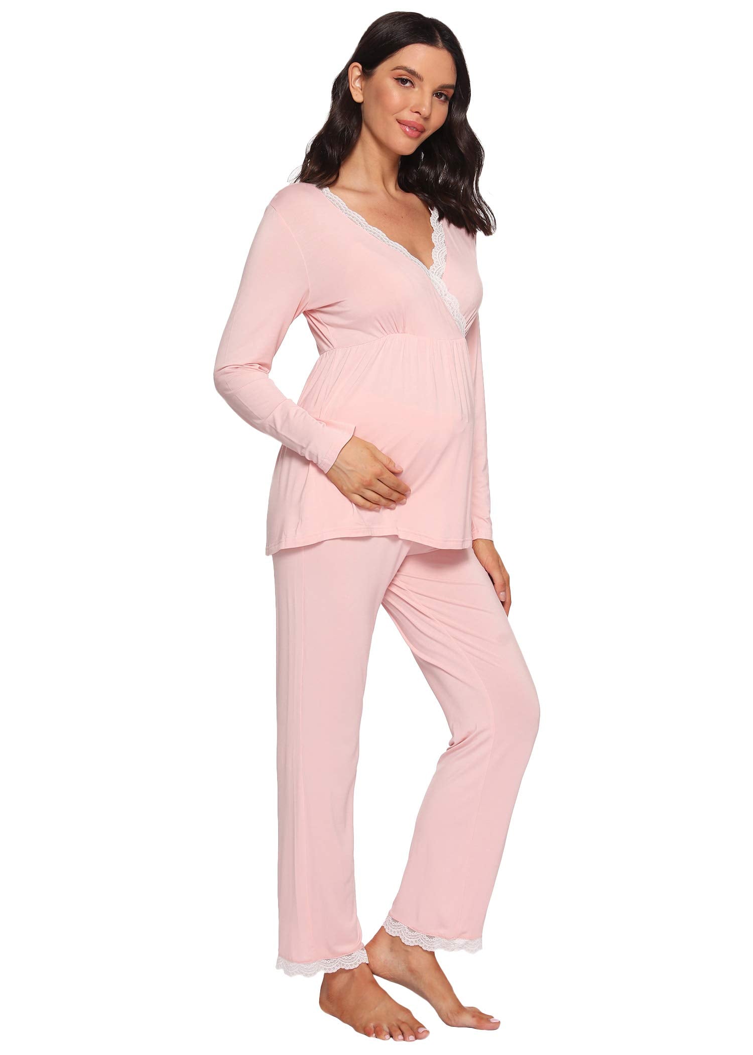 Women's Maternity Pajama Pants Set Nursing Loungewear - Latuza