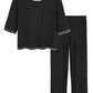 Women's 3/4 Sleeve Scoop Neck Bamboo Pajama Set - Latuza