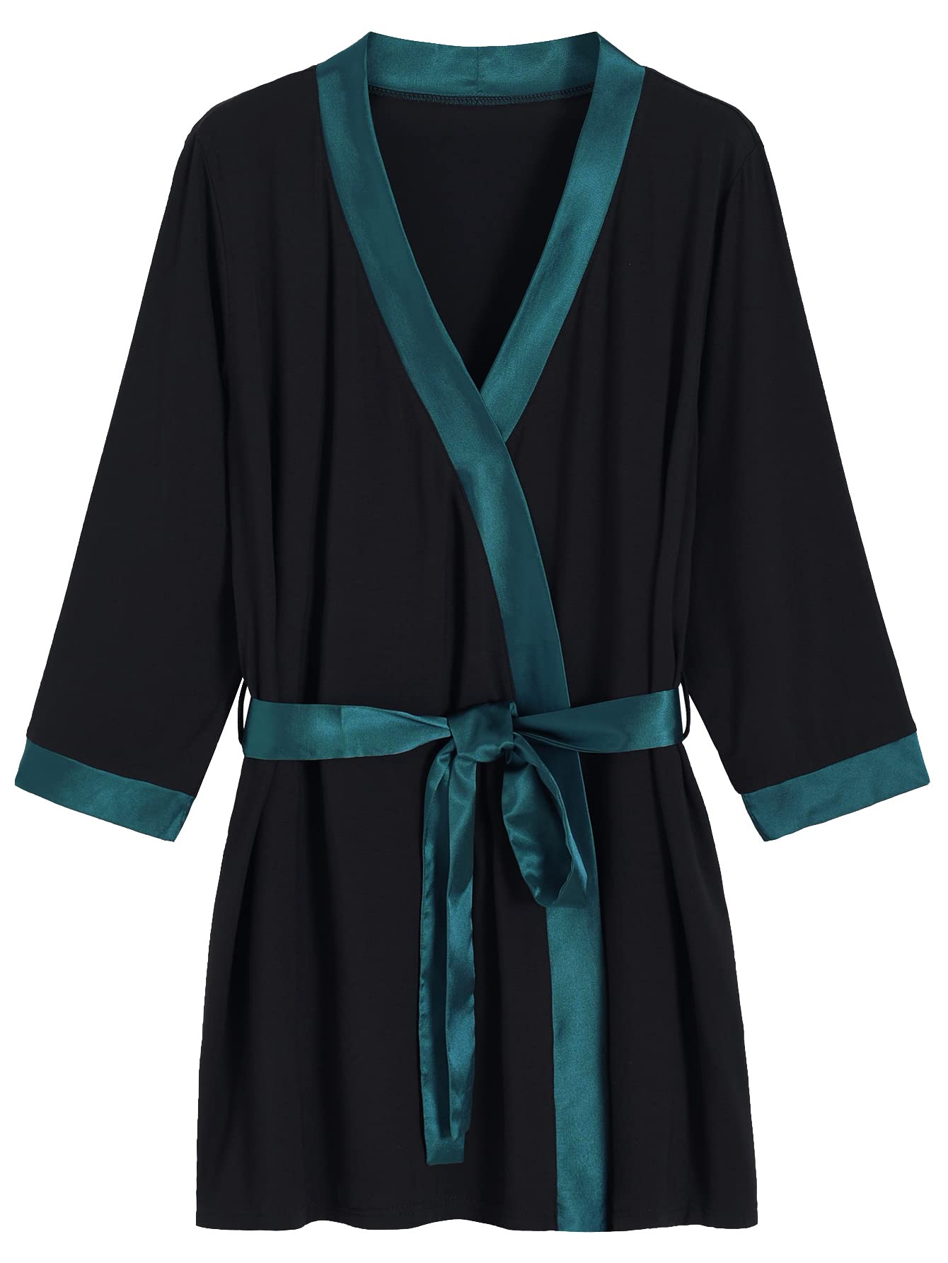 Women's Bamboo Viscose Short Kimono Robe - Latuza