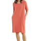 Women's Bamboo Viscose Nightgown V-Neck Sleep Shirt with Pockets - Latuza