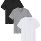 Men's Viscose Sleep Shirt Soft V-Neck Pajama Tops 3 Pack - Latuza