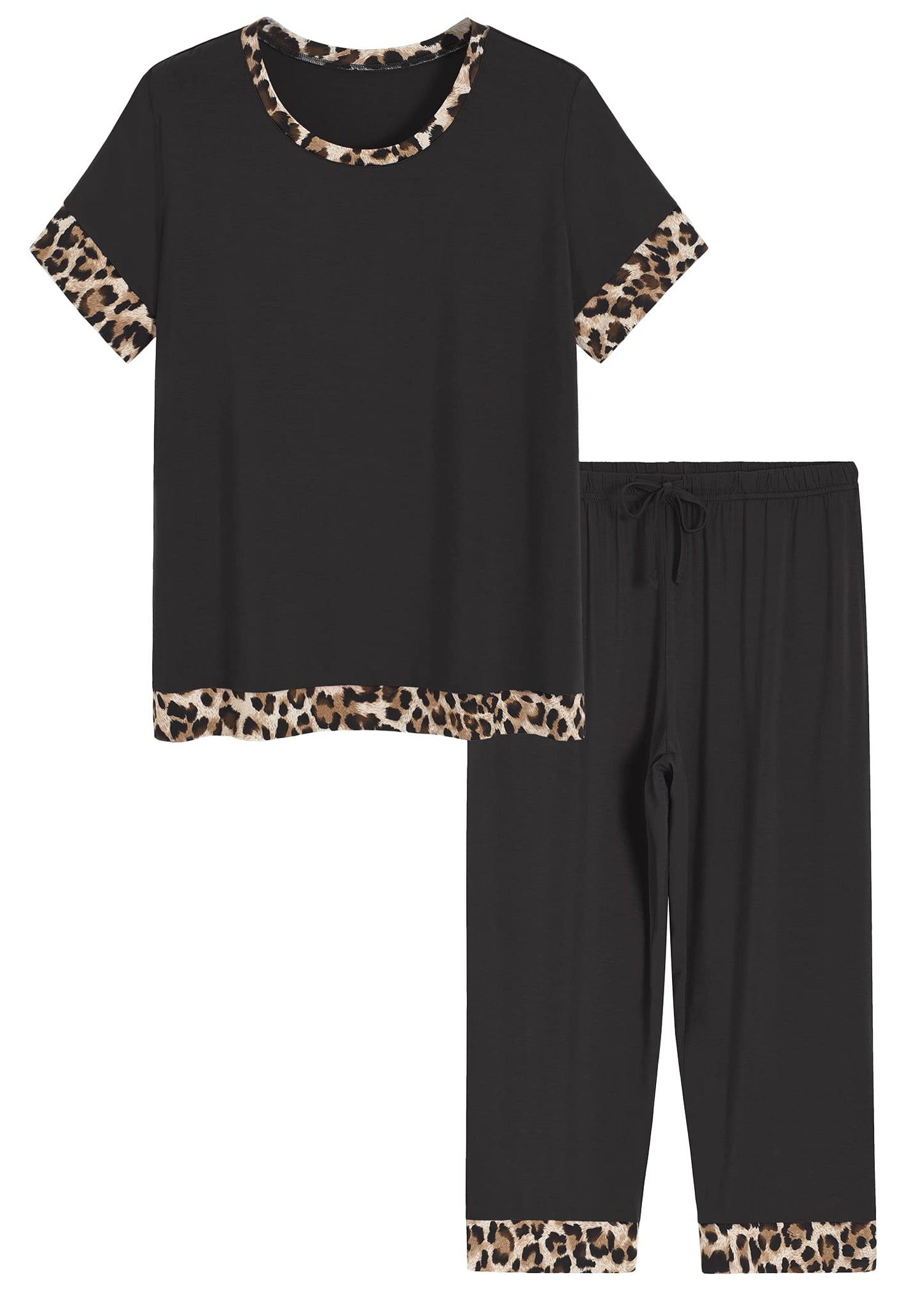 Women's Bamboo Viscose Capri Lounge Pajama Set - Latuza