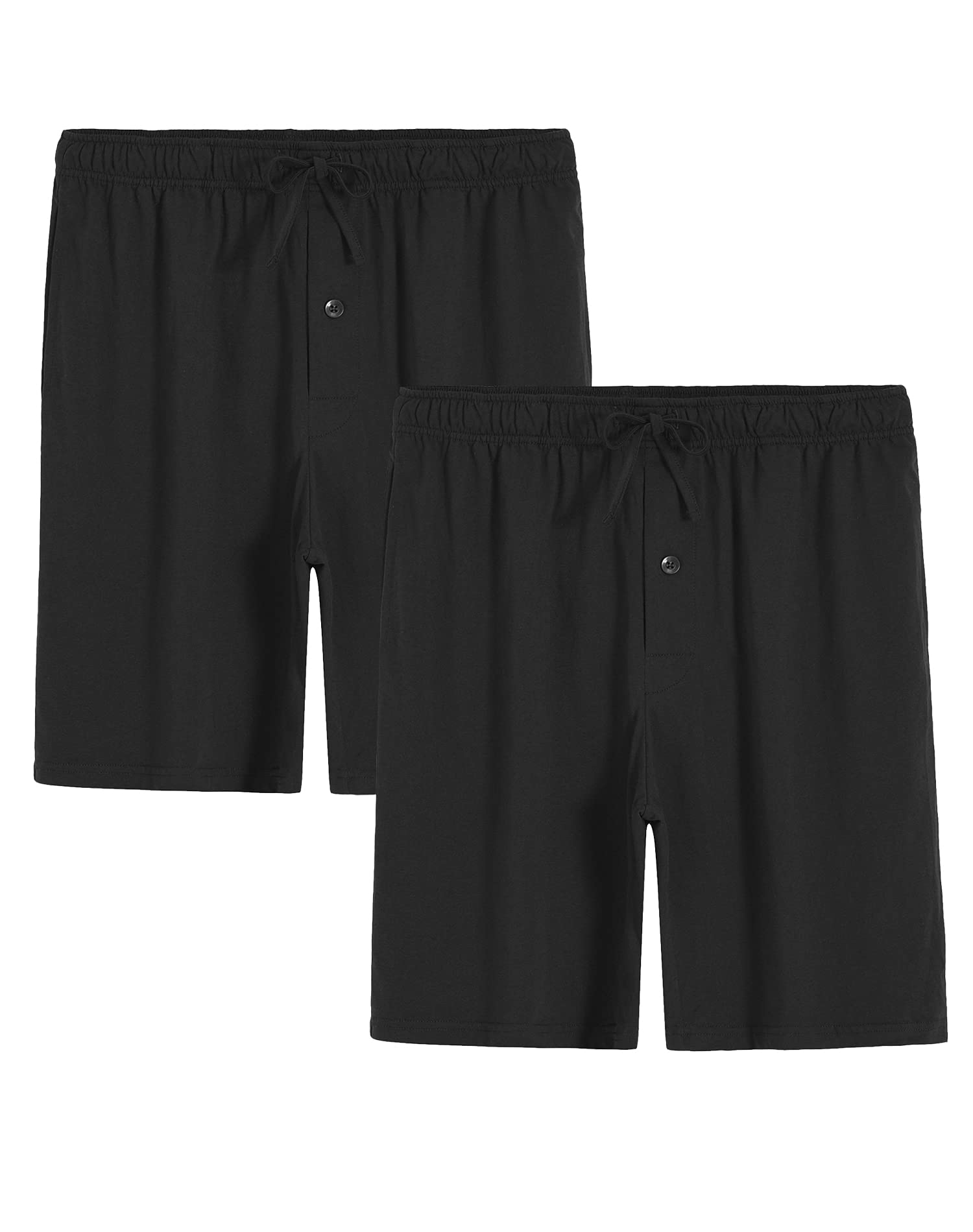 Men's Cotton Pajama Bottoms Soft Lounge Shorts with Pockets - Latuza