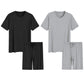 Men's Viscose Pajamas Shorts Set Soft Comfy - Latuza