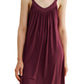 Women's Sleeveless V-Neck Sleep Dress Pleated Chemise Nightgown - Latuza