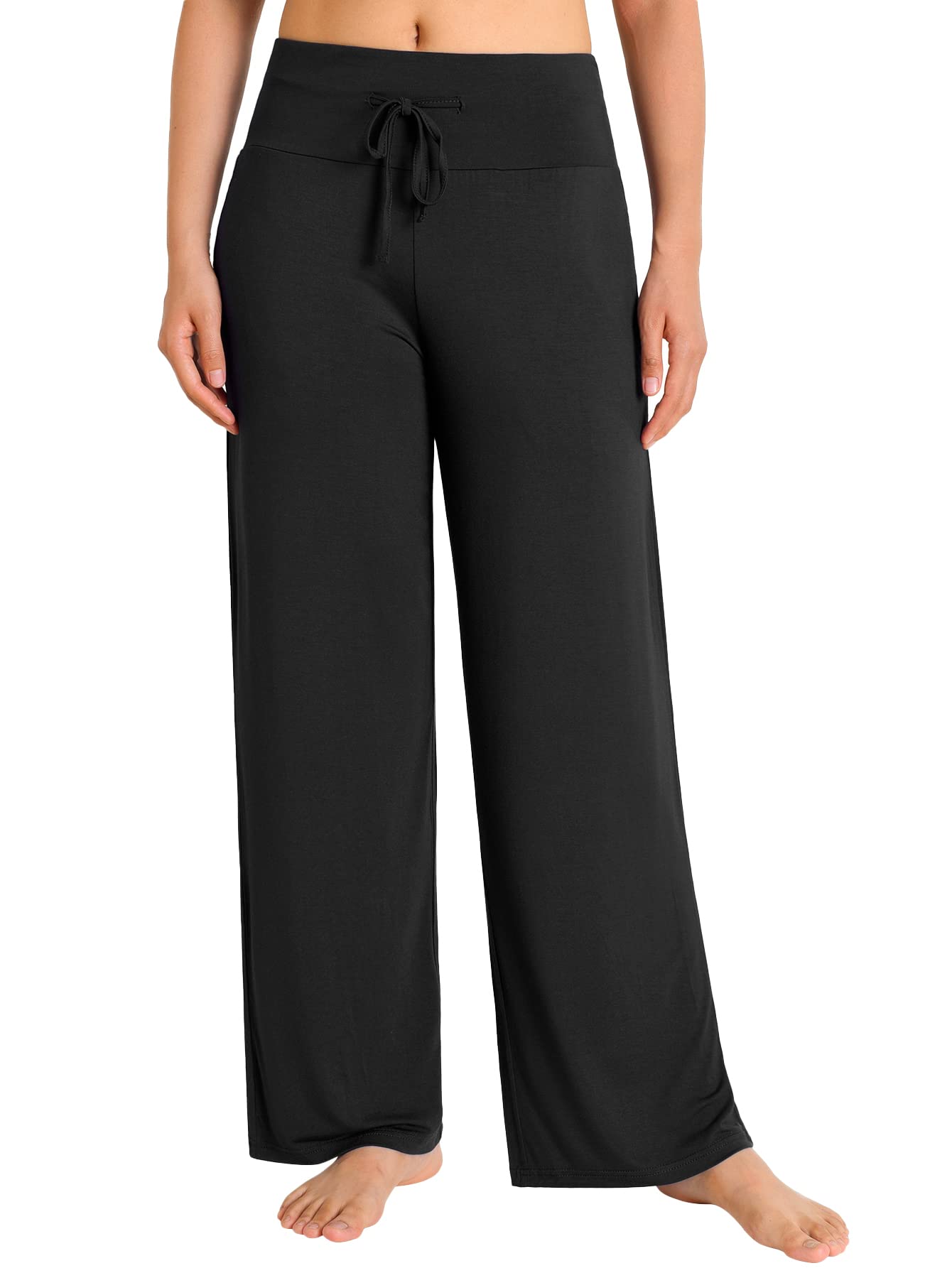 Women's Bamboo Viscose Wide Leg Lounge Pants Palazzo Sleep Bottoms – Latuza