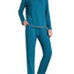 Women's Viscose Pajamas Set Long Sleeve Loungewear- Latuza
