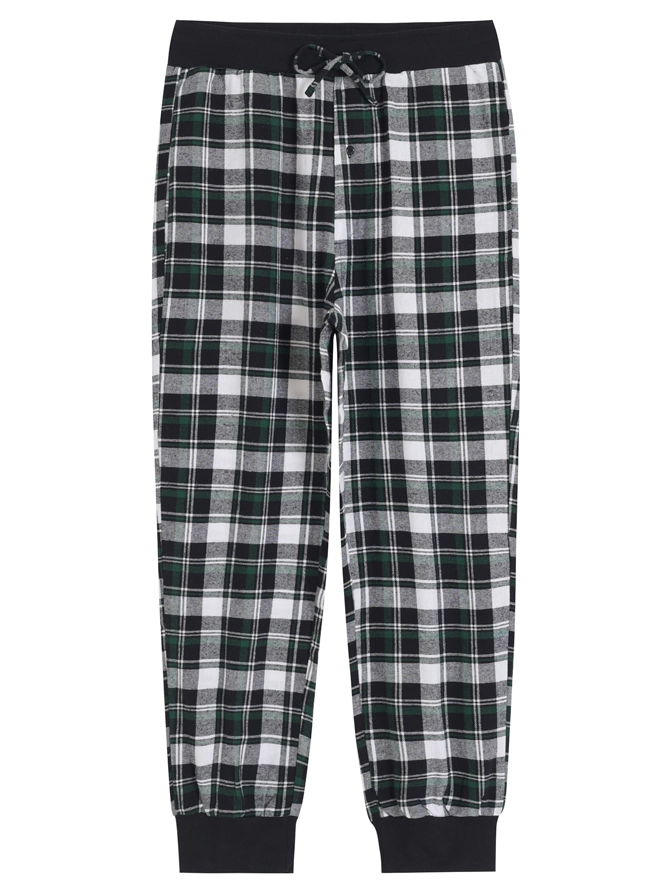 Men's Cotton Flannel Pajama Pants Plaid Jogger Lounge Pants with Pocke - Latuza