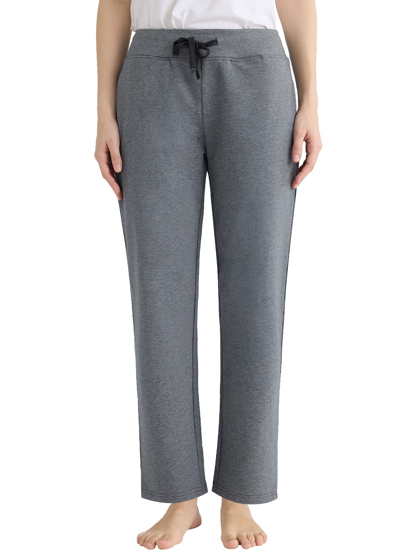 Women's Petite Cotton Lounge Pants with Pockets - Latuza