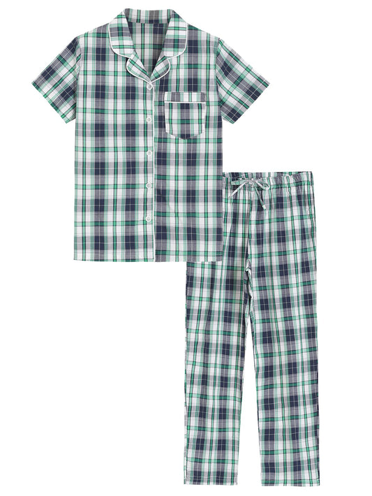 Men's Matching Pjs for Couples Button Down Pajama Sets - Latuza