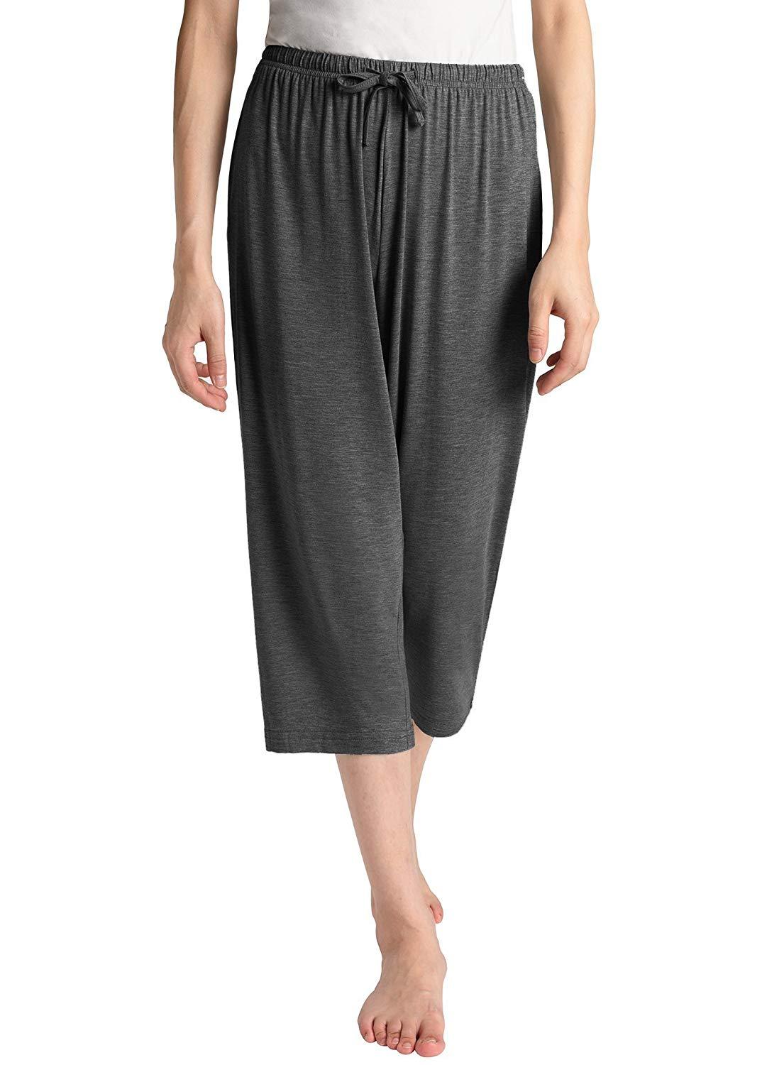 Women's Knit Bamboo Viscose Capris Sleepwear - Latuza