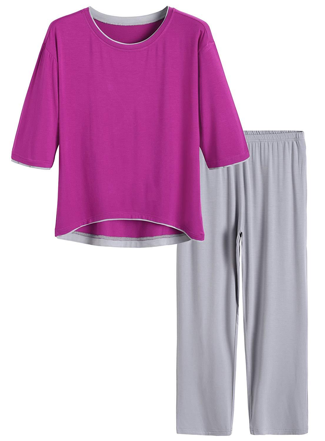 Women's Half Sleeve Bamboo Viscose Pajama Set - Latuza
