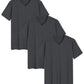 Men's Viscose Sleep Shirt Soft V-Neck Pajama Tops 3 Pack - Latuza