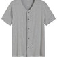 Men's Viscose Pajama Top Button Up Sleep Shirt - Latuza