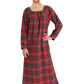 Women's Long Sleeves Cotton Flannel Nightgown - Latuza