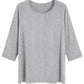 Women's Viscose Pajama Tops Crewneck 3/4 Sleeves Sleep Tee - Latuza