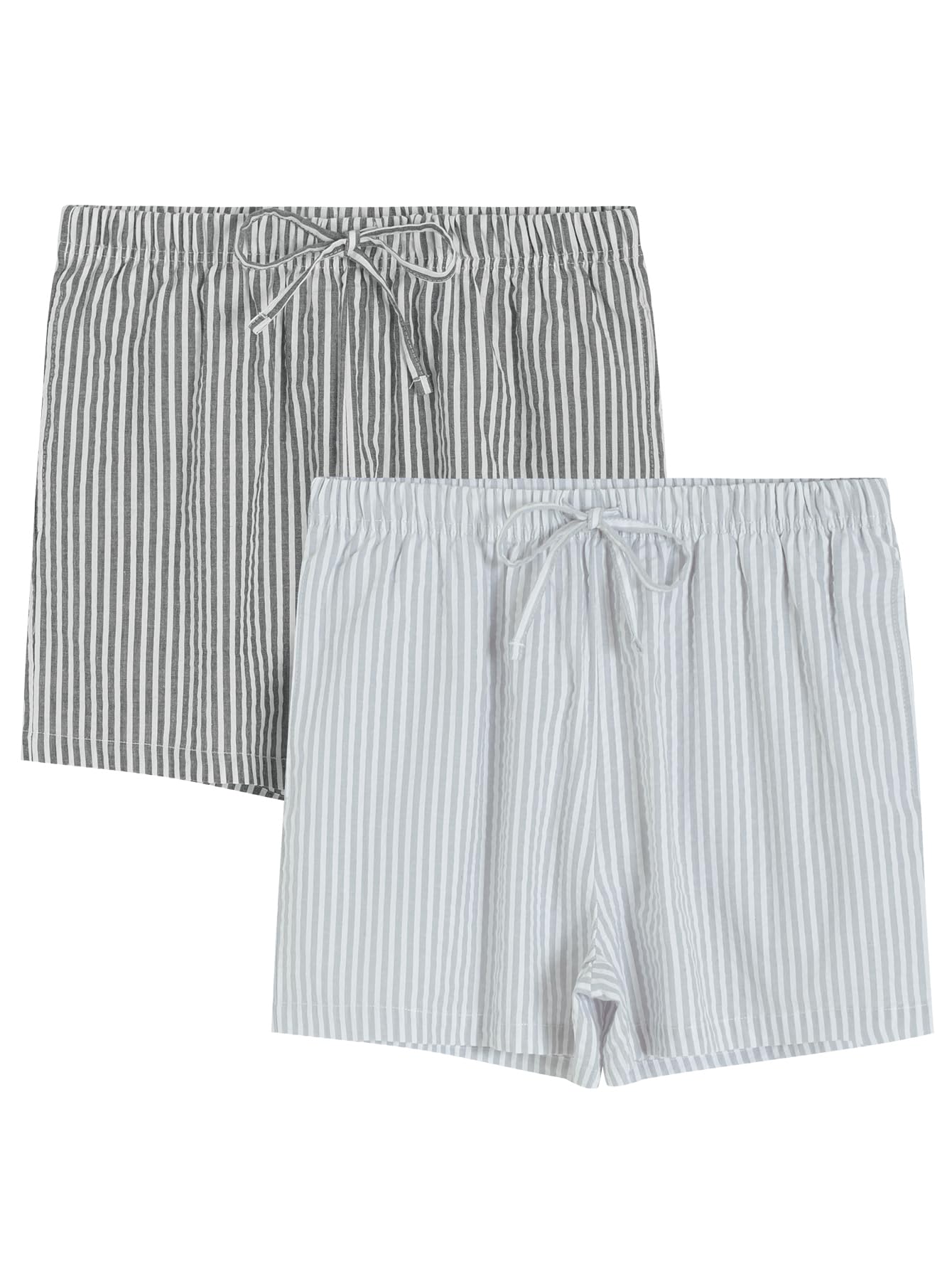 Women's Cotton Pajama Shorts Soft Seersucker Sleep Shorts Pack – Latuza