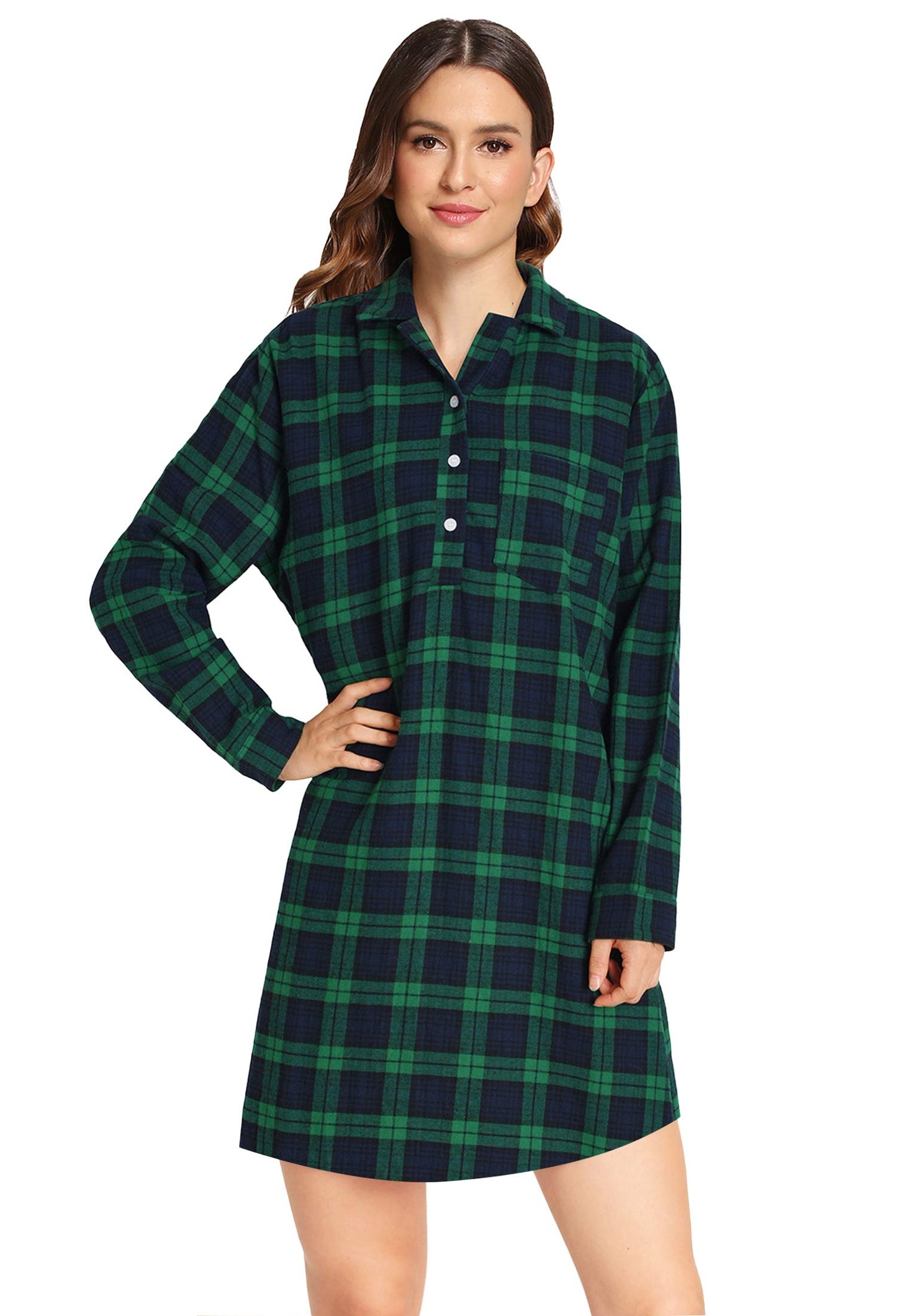 Women's Cotton Flannel Nightgown - Latuza